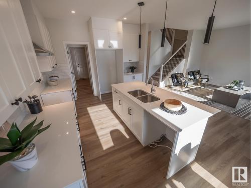 2241 193A St Nw, Edmonton, AB - Indoor Photo Showing Kitchen With Double Sink