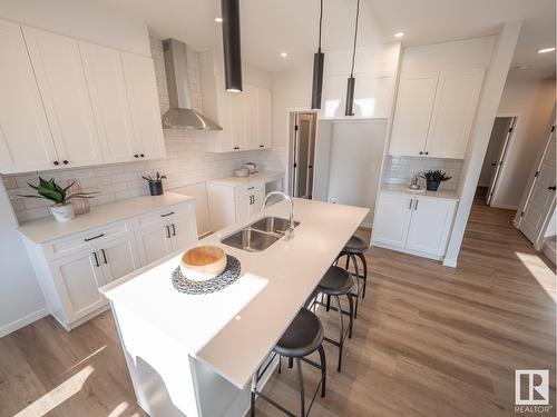 2241 193A St Nw, Edmonton, AB - Indoor Photo Showing Kitchen With Double Sink With Upgraded Kitchen