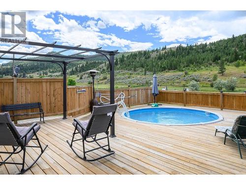 6877 Barnhartvale Road, Kamloops, BC - Outdoor With Above Ground Pool With Deck Patio Veranda