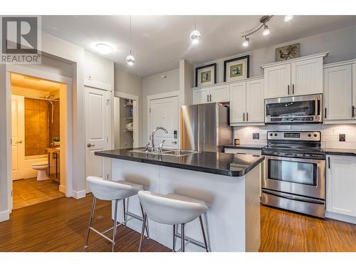 3545 Carrington Road Unit# 107, West Kelowna, BC - Indoor Photo Showing Kitchen With Stainless Steel Kitchen With Double Sink With Upgraded Kitchen