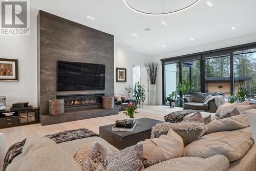 2761 Lockhart Road, Innisfil, ON - Indoor Photo Showing Living Room With Fireplace