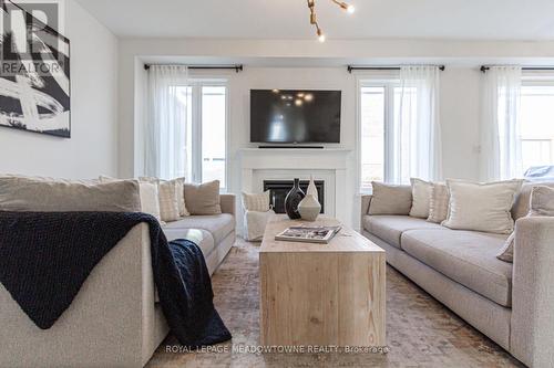 134 Yates Drive, Milton, ON - Indoor Photo Showing Living Room With Fireplace