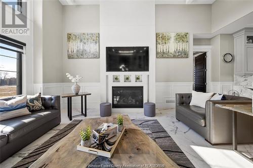 897 Talbot Road, Maidstone, ON - Indoor Photo Showing Living Room With Fireplace