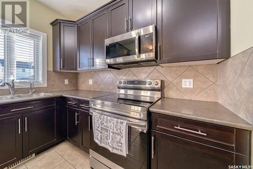 3366 Green Moss Lane, Regina, SK - Indoor Photo Showing Kitchen With Double Sink