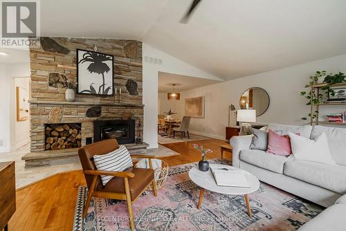 647C Ravenshoe Road, Uxbridge, ON - Indoor Photo Showing Living Room With Fireplace