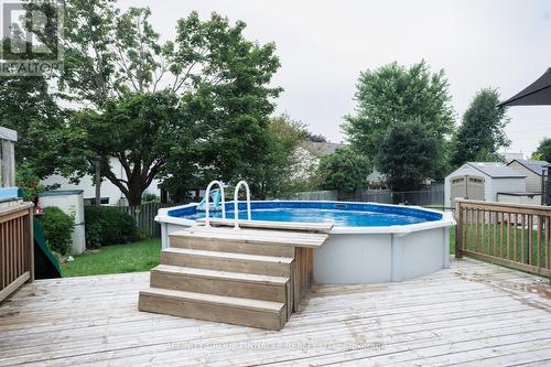 16 Lang Court, Kawartha Lakes (Lindsay), ON - Outdoor With Above Ground Pool With Deck Patio Veranda With Backyard With Exterior