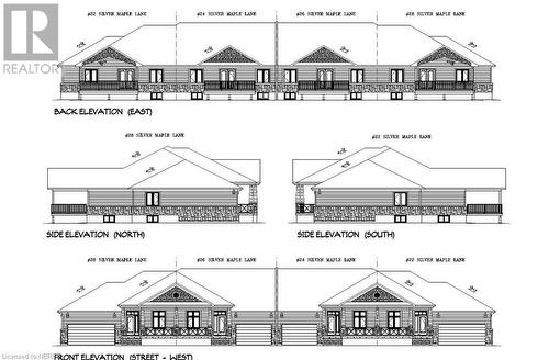 front and rear elevations - 22 Silver Maple Lane, North Bay, ON - Other