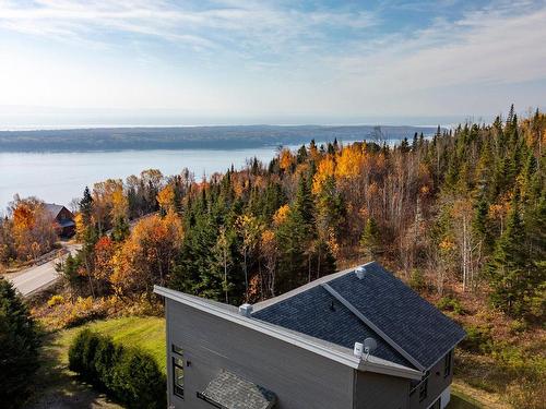 Photo aÃ©rienne - 410 Ch. Catherine-Delzenne, Les Éboulements, QC - Outdoor With Body Of Water With View