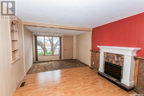 414 Ussher Street, Kerrobert, SK - Indoor Photo Showing Other Room With Fireplace