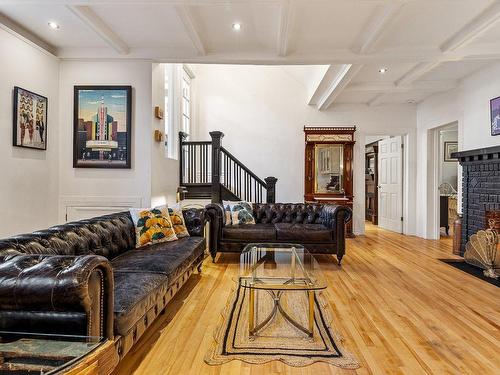 Salon - 1600 Rue Sicard, Montréal (Mercier/Hochelaga-Maisonneuve), QC - Indoor Photo Showing Living Room With Fireplace