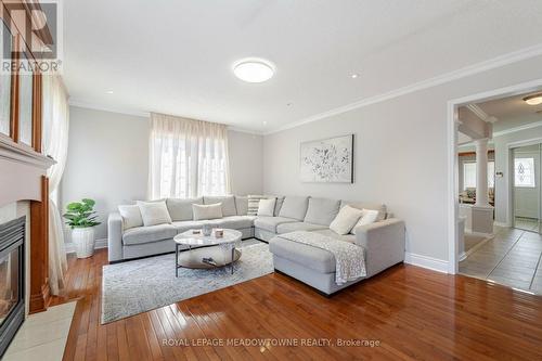 697 Auger Terrace, Milton, ON - Indoor Photo Showing Living Room With Fireplace