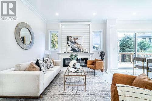 7655 Redstone Road, Mississauga, ON - Indoor Photo Showing Living Room With Fireplace