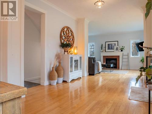 723 Carling Road, Dawson Creek, BC - Indoor Photo Showing Living Room With Fireplace