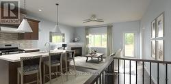 Kitchen and living room Virtually Staged - 