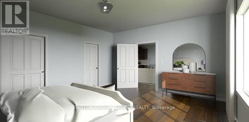 Virtually Staged; primary bedroom - 966 Moy Crescent, London, ON - Indoor Photo Showing Bedroom