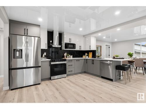 10713 St Gabriel School Rd Nw, Edmonton, AB - Indoor Photo Showing Kitchen With Upgraded Kitchen