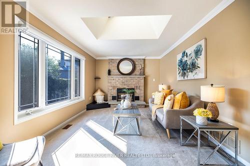 3 Nijinsky Court, Whitby, ON - Indoor Photo Showing Living Room With Fireplace