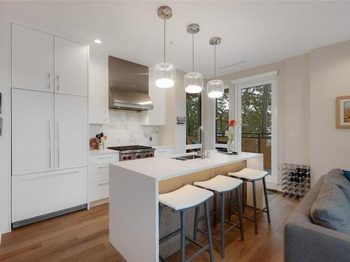 211-1201 Fort St, Victoria, BC - Indoor Photo Showing Kitchen With Upgraded Kitchen