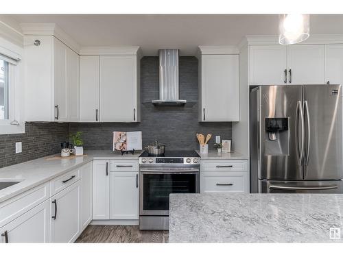 10213 75 St Nw, Edmonton, AB - Indoor Photo Showing Kitchen With Stainless Steel Kitchen With Upgraded Kitchen