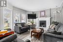 54 Henigman Place, Saskatoon, SK  - Indoor Photo Showing Living Room With Fireplace 