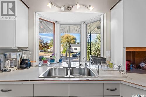 801 Keith Street, Moose Jaw, SK - Indoor Photo Showing Kitchen With Double Sink