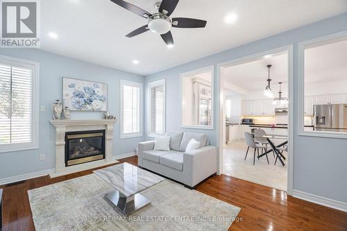 7 Prince Edward Boulevard, Brampton, ON - Indoor Photo Showing Living Room With Fireplace