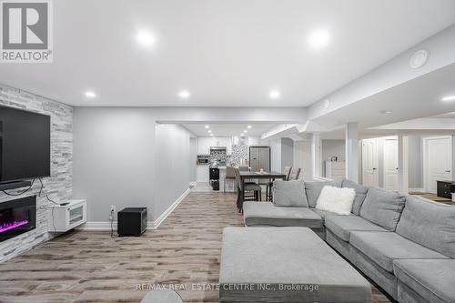 7 Prince Edward Boulevard, Brampton, ON - Indoor Photo Showing Living Room With Fireplace