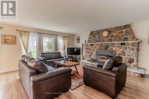 1754 Concession 10 Road, Ramara, ON - Indoor Photo Showing Living Room With Fireplace