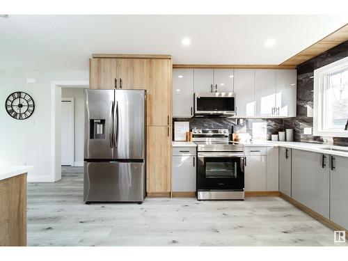 784 Lee Ridge Rd Nw, Edmonton, AB - Indoor Photo Showing Kitchen With Stainless Steel Kitchen