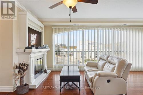 402 - 160 Macdonell Street, Guelph, ON - Indoor Photo Showing Living Room With Fireplace