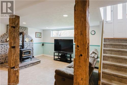 Rec room - 2455 Highway 9, Brockton, ON - Indoor With Fireplace