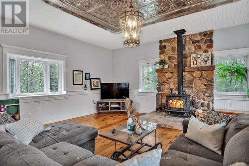 813 Centre Dummer Road, Douro-Dummer, ON - Indoor Photo Showing Living Room With Fireplace