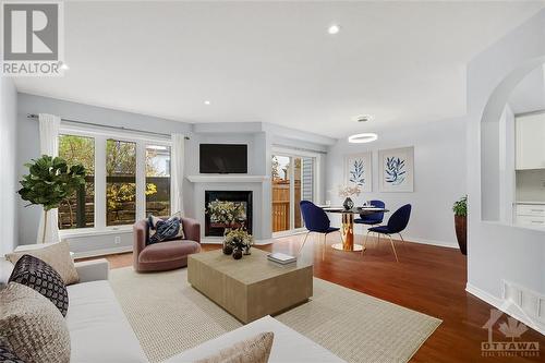 Virtually Staged - 326 Statewood Drive, Kanata, ON - Indoor Photo Showing Living Room With Fireplace