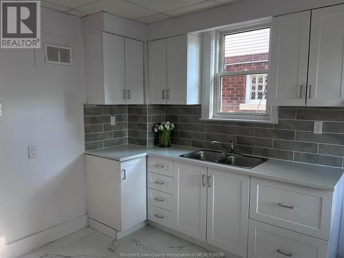 1551 Dufferin, Windsor, ON - Indoor Photo Showing Kitchen With Double Sink