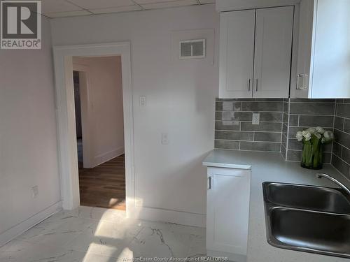 1551 Dufferin, Windsor, ON - Indoor Photo Showing Kitchen With Double Sink