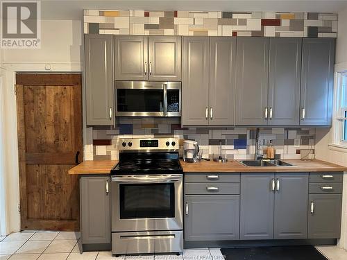 1079 Hall Avenue, Windsor, ON - Indoor Photo Showing Kitchen With Double Sink