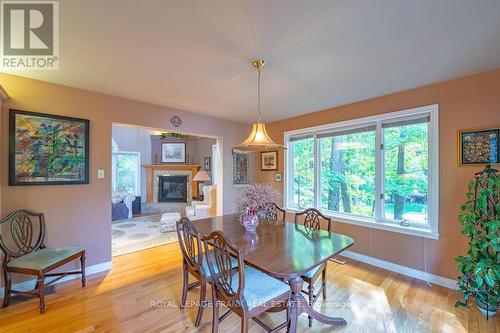 834 Birchview Road, Douro-Dummer, ON - Indoor Photo Showing Dining Room With Fireplace