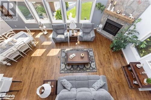 49 Mintens Lane E, Port Severn, ON - Indoor Photo Showing Living Room With Fireplace