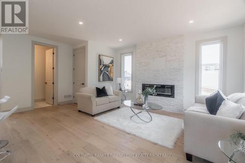 104 Greene Street, South Huron (Exeter), ON - Indoor Photo Showing Living Room With Fireplace