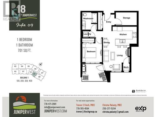 Unit 109 Floor Plan - 1844 Qu'Appelle Boulevard Unit# 109, Kamloops, BC - Other