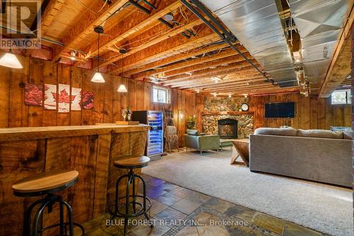 10 Abbie Lane, Norfolk (Teeterville), ON - Indoor Photo Showing Basement With Fireplace