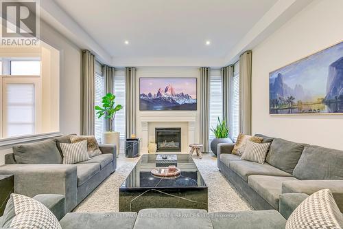 83 Ballmer Trail, Oakville, ON - Indoor Photo Showing Living Room With Fireplace