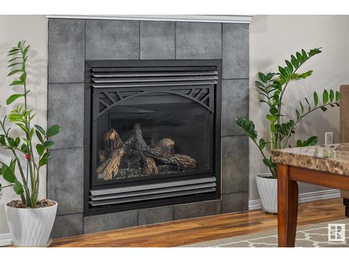 15806 139 St Nw, Edmonton, AB - Indoor Photo Showing Living Room With Fireplace