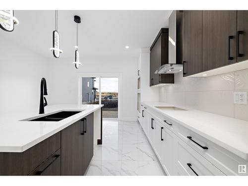 6844 171 Av Nw, Edmonton, AB - Indoor Photo Showing Kitchen With Double Sink With Upgraded Kitchen