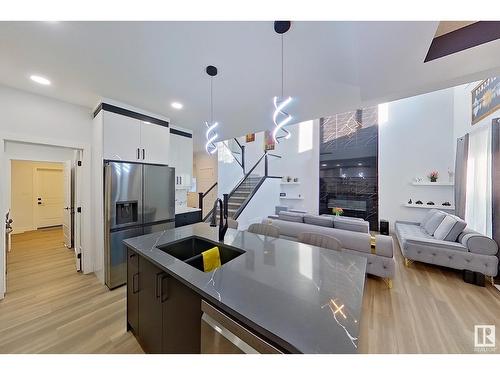 5806 Peltier Close, Beaumont, AB - Indoor Photo Showing Kitchen With Double Sink With Upgraded Kitchen