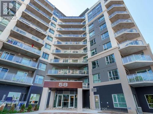 607 - 58 Lakeside Terrace N, Barrie, ON - Outdoor With Balcony With Facade