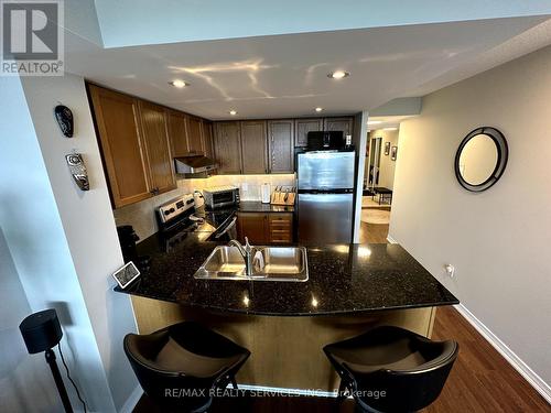 901 - 9 George Street N, Brampton, ON - Indoor Photo Showing Kitchen With Double Sink