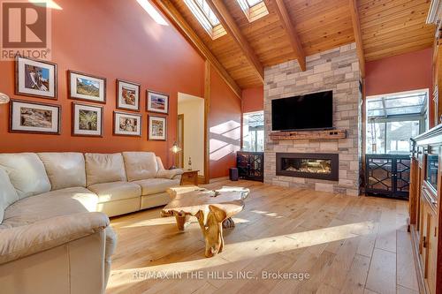 713516 First Line, Mono, ON - Indoor Photo Showing Living Room With Fireplace