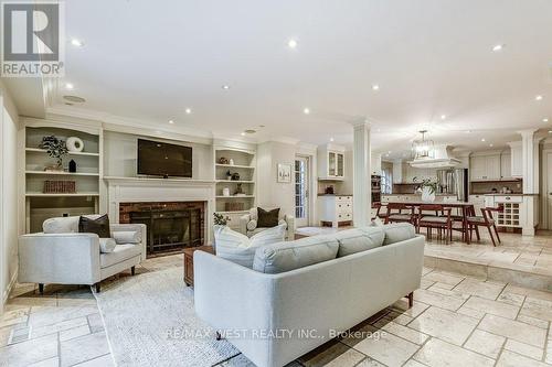 13 Riverlea Road, Toronto, ON - Indoor Photo Showing Living Room With Fireplace