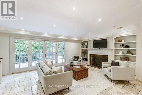 13 Riverlea Road, Toronto, ON - Indoor Photo Showing Living Room With Fireplace